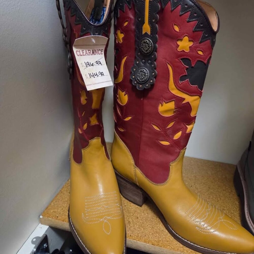 Longhorn Western Womens Dingo Cowboy Boots 9